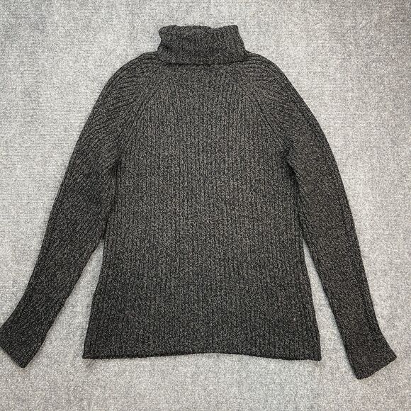 Sundance Sweater Womens Size Large Marled Gray Ribbed Knit Turtleneck - Picture 2 of 7